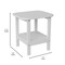 Flash Furniture White 2 Tier Adirondack Style Patio Side Table LE-HMP-1035-1517H-WT-GG - alternate 2